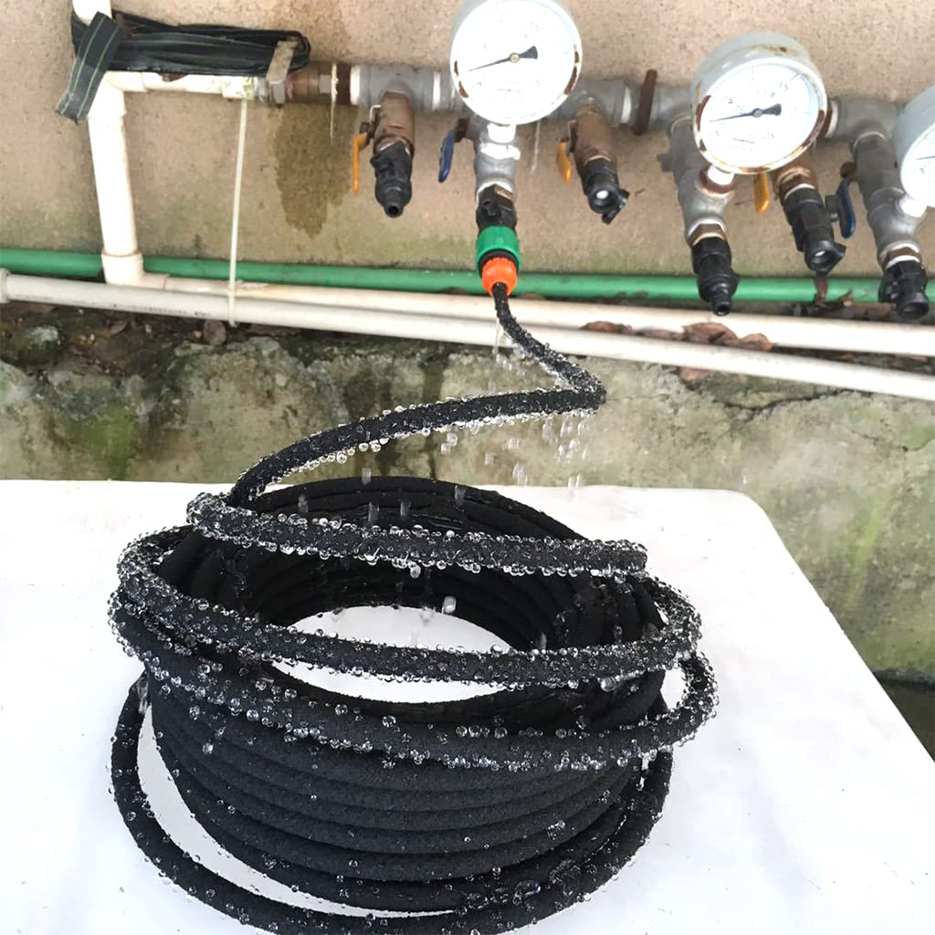 HASTHIP 15m Soaker Hose for Garden Home with 2 Pcs 1/2 Inch Hose Quick Connectors and Reinforced fittings, Heavy Duty Rubber Weeper Hose, Saves 70% Water HASTHIP 15m Soaker Hose for Garden Home with 2 Pcs 1/2 Inch Hose Quick Connectors and Reinforced fittings, Heavy Duty Rubber Weeper Hose, Saves 70% Water